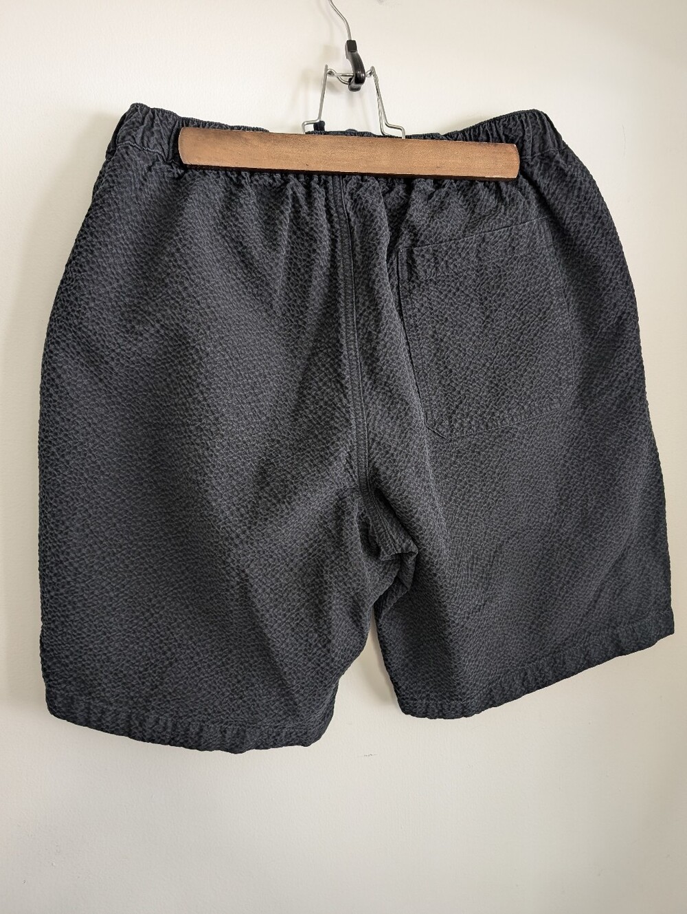 Home Core Men's Shorts Size 36 Stretch Cotton Textured Faded Black Distressed